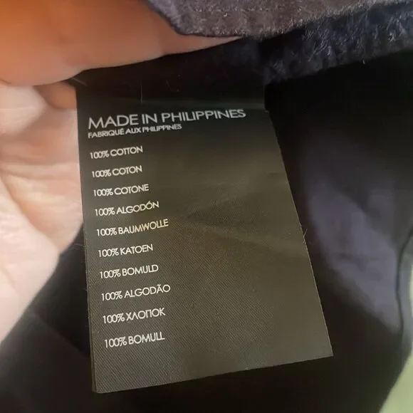 NWT Club Monoco Slim Fit 100% Cotton Charcoal Button Down Shirt Sz XL - Picture 4 of 6